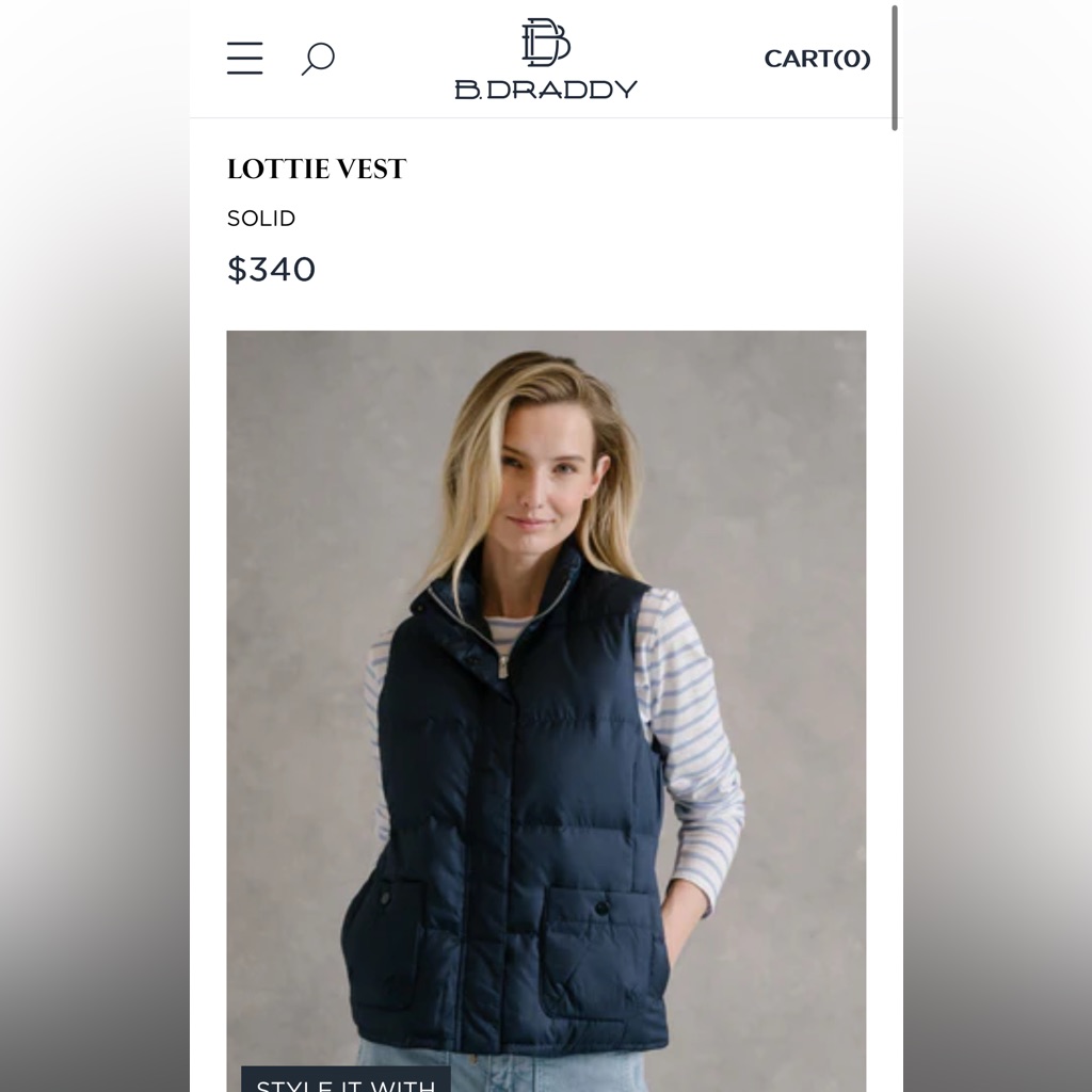 Stylish Women's Navy Puffer Vest